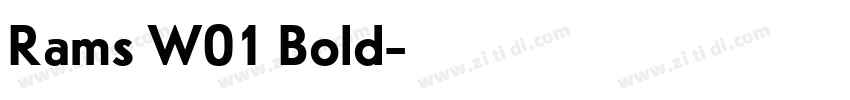 Rams W01 Bold字体转换